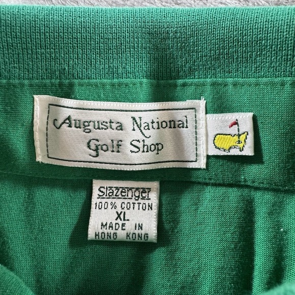 VTG Augusta National Golf Shop Masters Polo Shirt Mens XL Green 90s Hong Kong - Picture 6 of 11